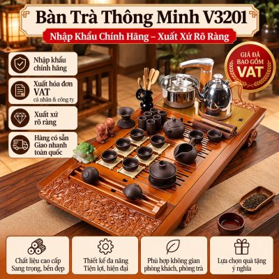 Bàn Trà Thông Minh V3201 Cao Cấp – Nhập Khẩu Chính Hãng, Xuất Xứ Rõ Ràng, Giá Đã Gồm VAT