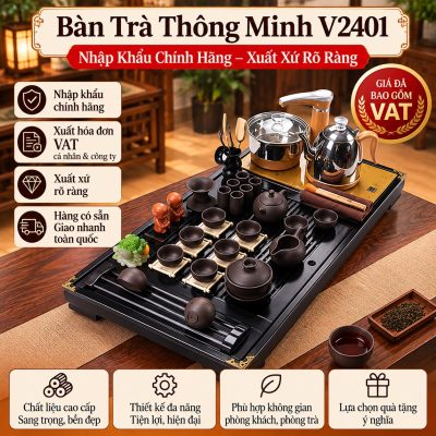 Bàn Trà Thông Minh V2401 Cao Cấp – Nhập Khẩu Chính Hãng, Xuất Xứ Rõ Ràng, Giá Đã Gồm VAT