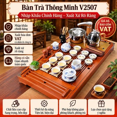 Bàn Trà Thông Minh V2507 Cao Cấp – Nhập Khẩu Chính Hãng, Xuất Xứ Rõ Ràng, Giá Đã Gồm VAT
