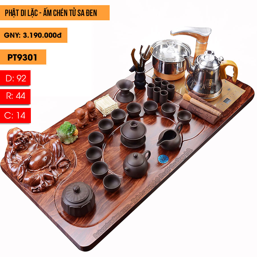 Bộ bàn trà điện Phật Di Lặc Lớn - PT9301