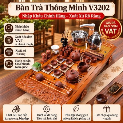 Bàn Trà Thông Minh V3202 Cao Cấp – Nhập Khẩu Chính Hãng, Xuất Xứ Rõ Ràng, Giá Đã Gồm VAT