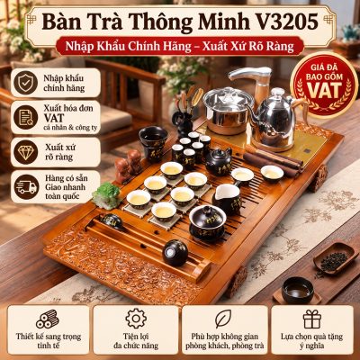 Bàn Trà Thông Minh V3205 Cao Cấp - Nhập Khẩu Chính Hãng, Xuất Xứ Rõ Ràng, Giá Đã Gồm VAT