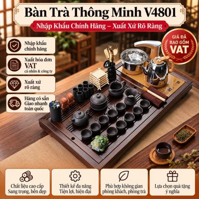 Bàn Trà Thông Minh V4801 Cao Cấp - Nhập Khẩu Chính Hãng, Xuất Xứ Rõ Ràng, Giá Đã Gồm VAT